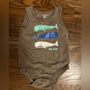 Carter’s sleeveless whale onesie.